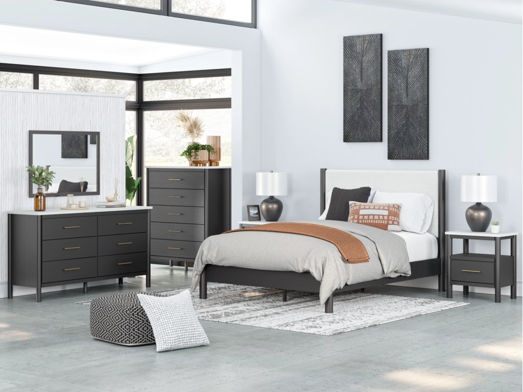 Cadmori Queen Upholstered Panel Bed - image 9