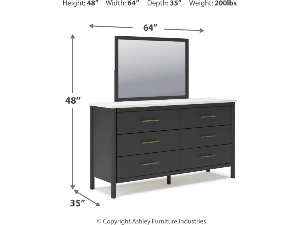 Cadmori King Upholstered Panel Bed, Dresser and Mirror - image 14