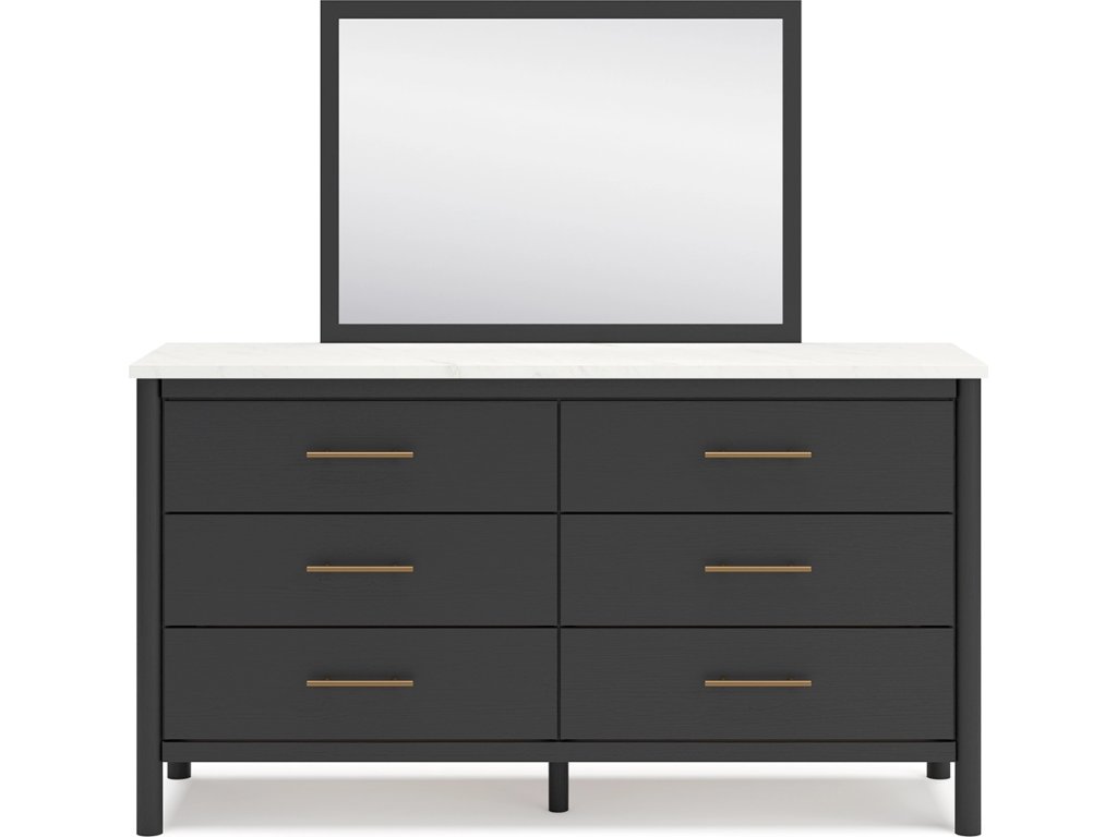 Cadmori King Upholstered Panel Bed, Dresser and Mirror - image 3