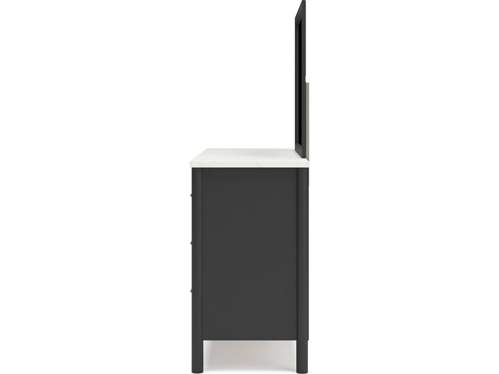 Cadmori King Upholstered Panel Bed, Dresser and Mirror - image 5