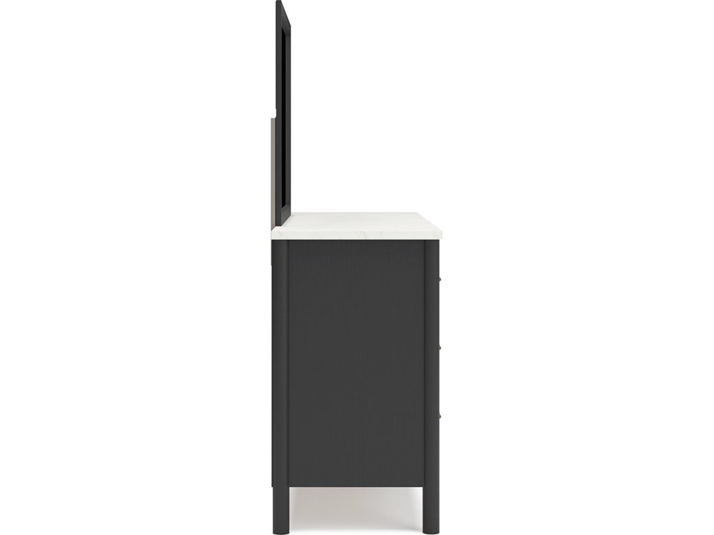 Cadmori King Upholstered Panel Bed, Dresser and Mirror - image 7