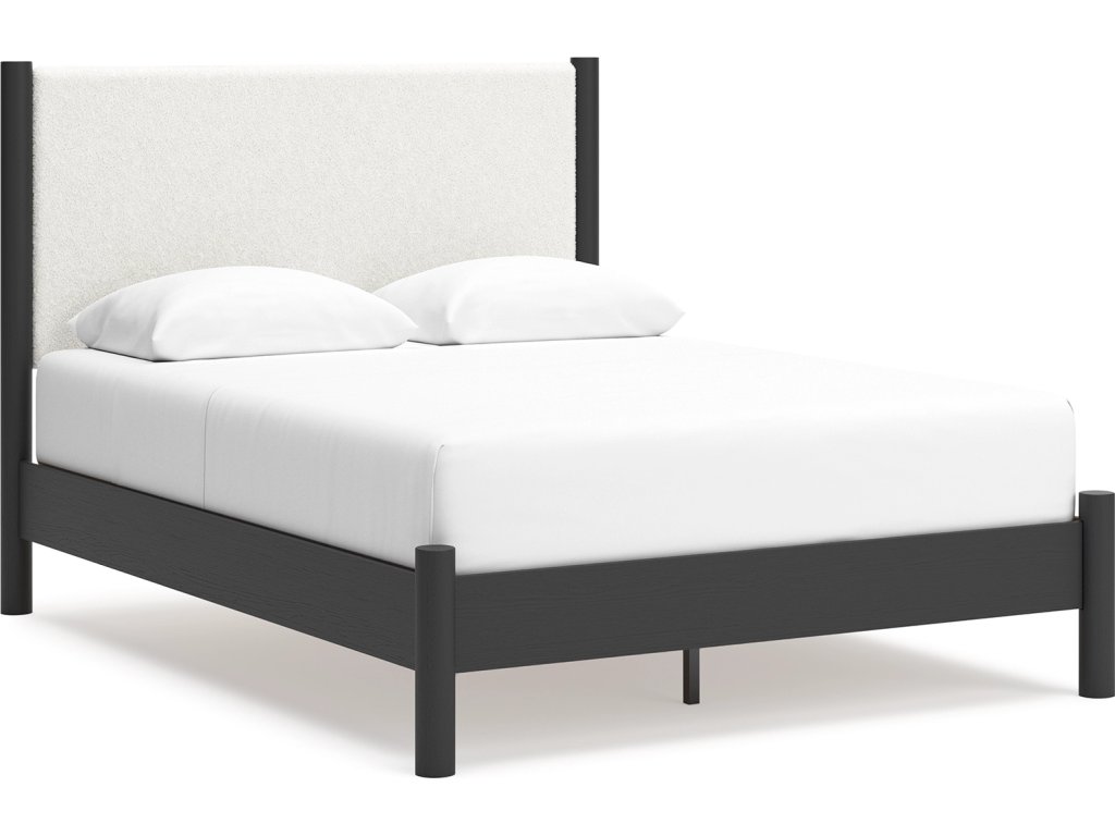 Cadmori Queen Upholstered Panel Bed, Dresser and Mirror - image 8
