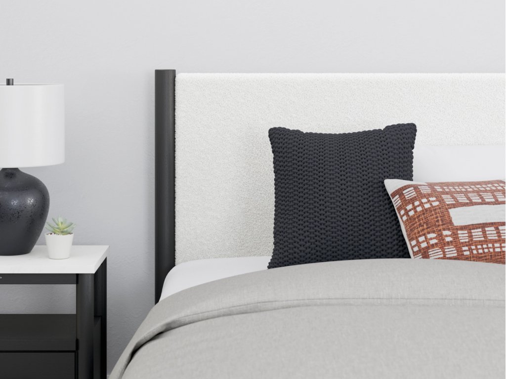 Cadmori Queen Upholstered Panel Bed, Dresser and Mirror - image 19