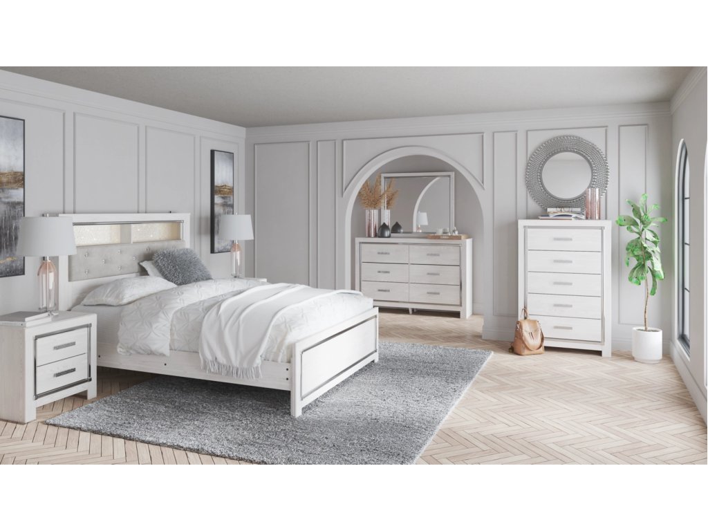 Altyra Queen Panel Bookcase Bed, Dresser and Mirror - main image