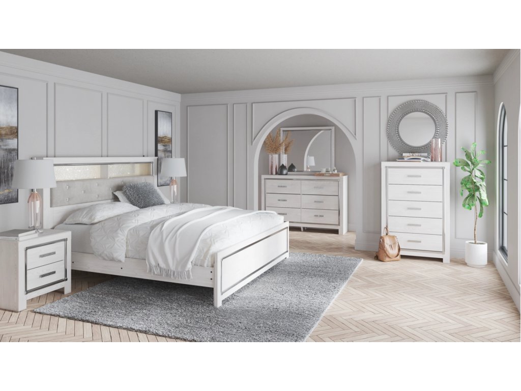 Altyra King Panel Bookcase Bed, Dresser and Mirror - main image