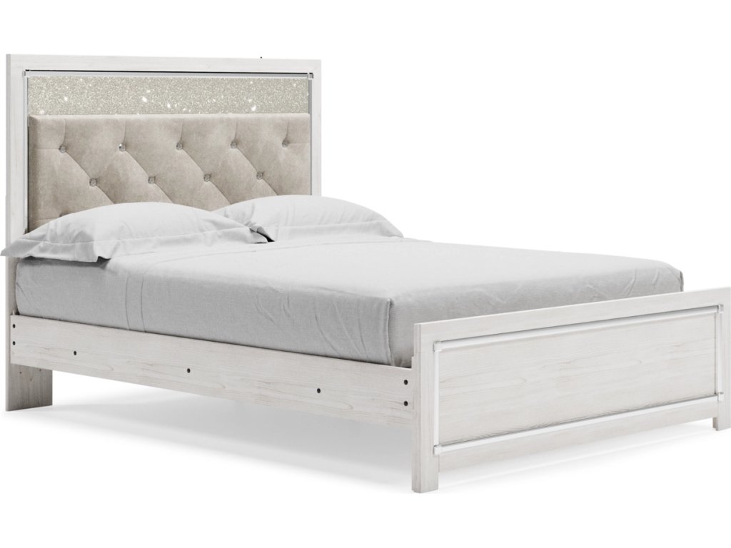 Altyra Queen Upholstered Panel Bed, Dresser, Mirror, and Chest - image 3