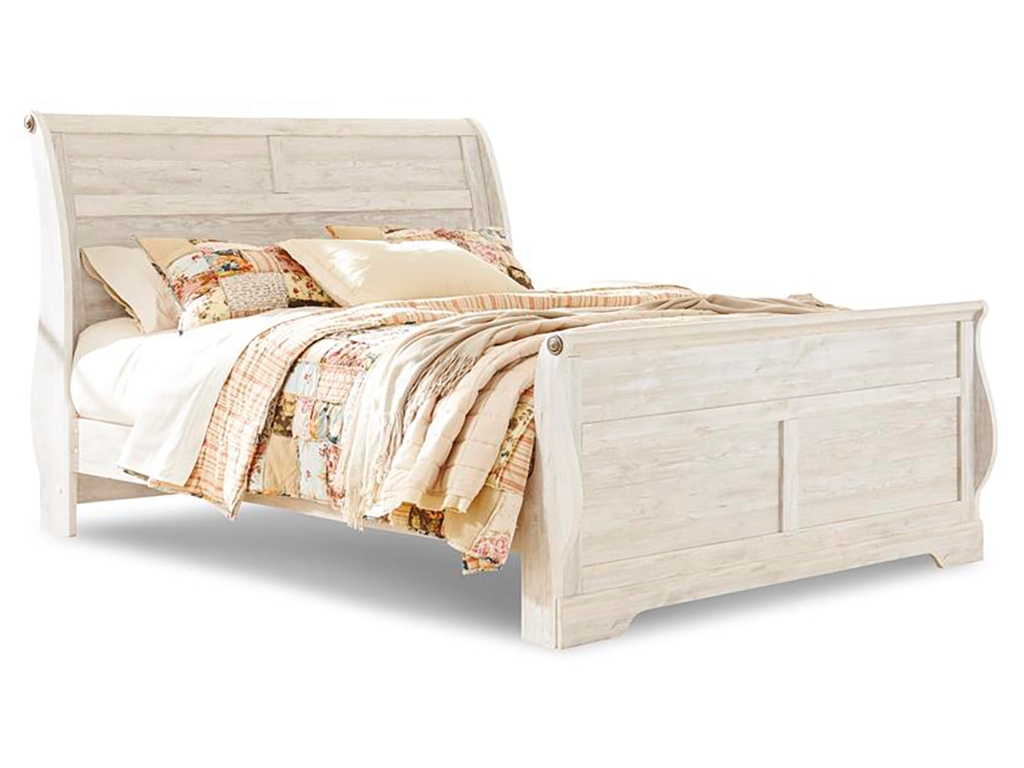 Willowton King Sleigh Bed, Dresser, Mirror, Chest and 2 Nightstands - image 7