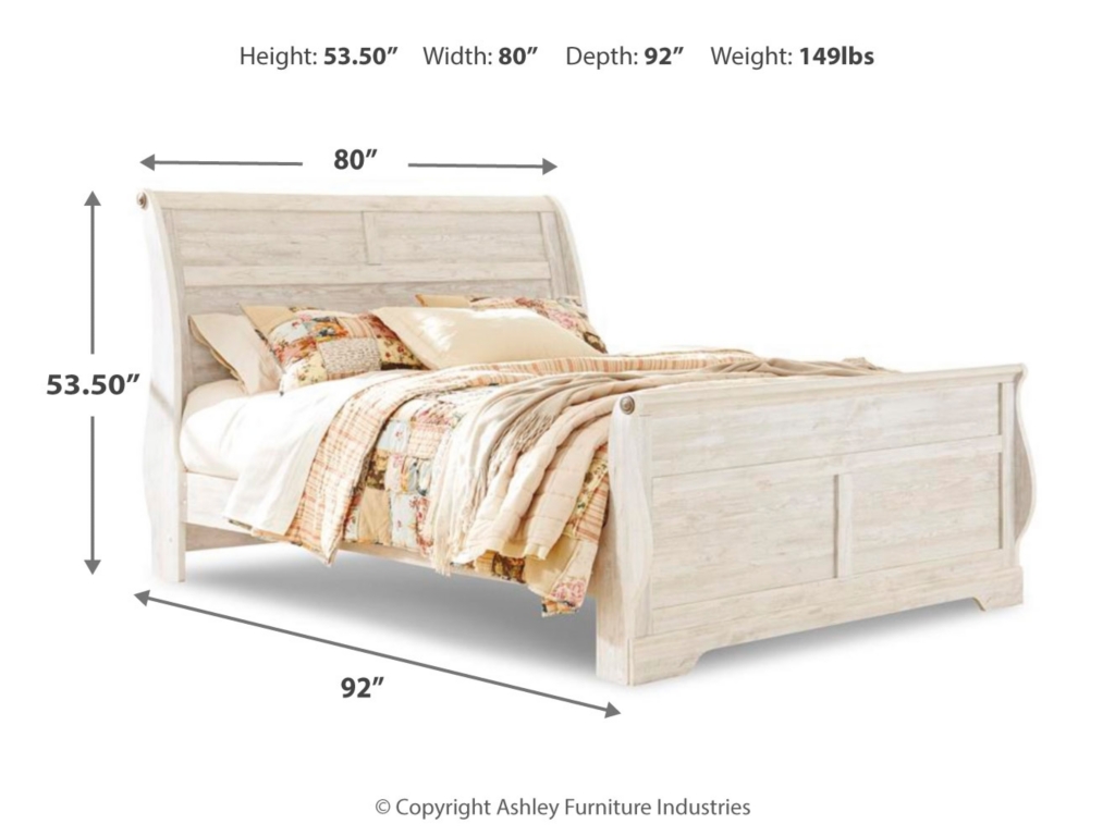 Willowton King Sleigh Bed, Dresser, Mirror, Chest and 2 Nightstands - image 8
