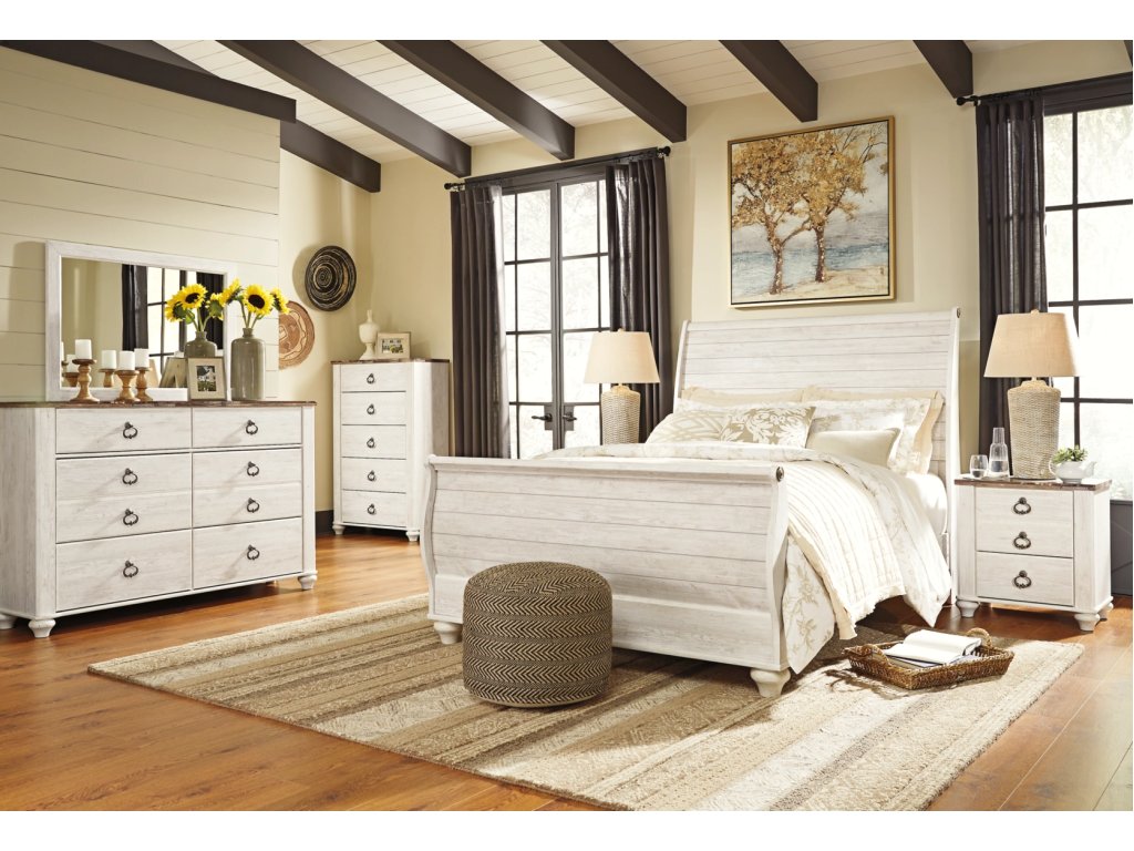 Willowton Queen Sleigh Bed - image 2