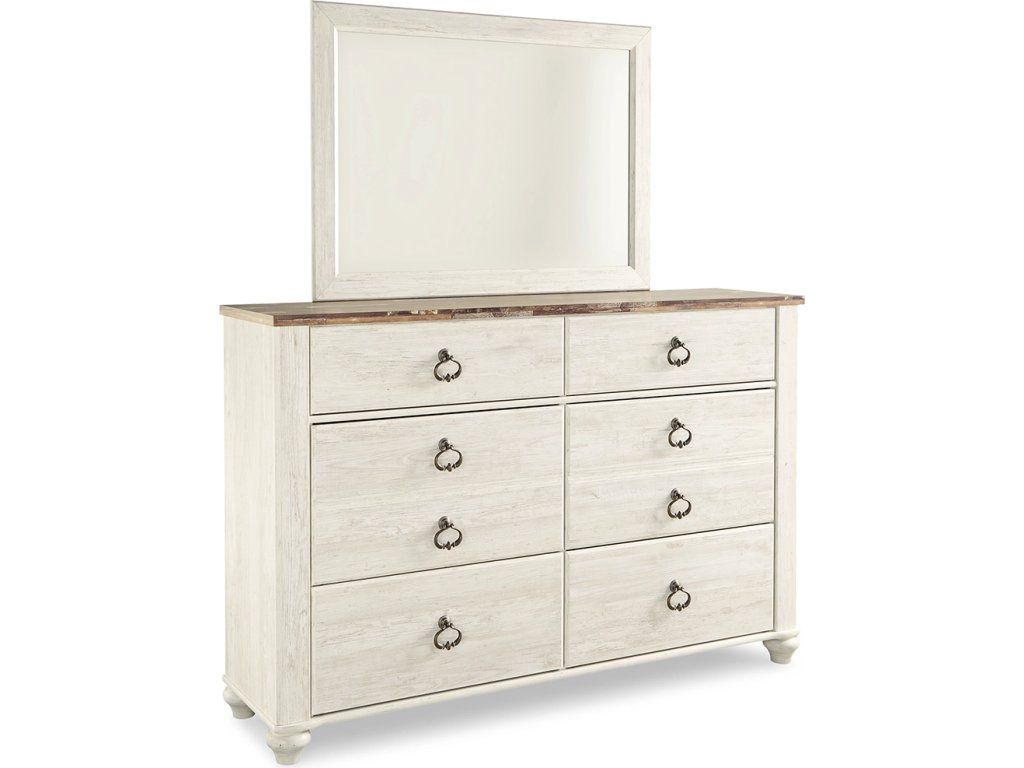 Willowton King Sleigh Bed, Dresser, Mirror and Chest - image 1