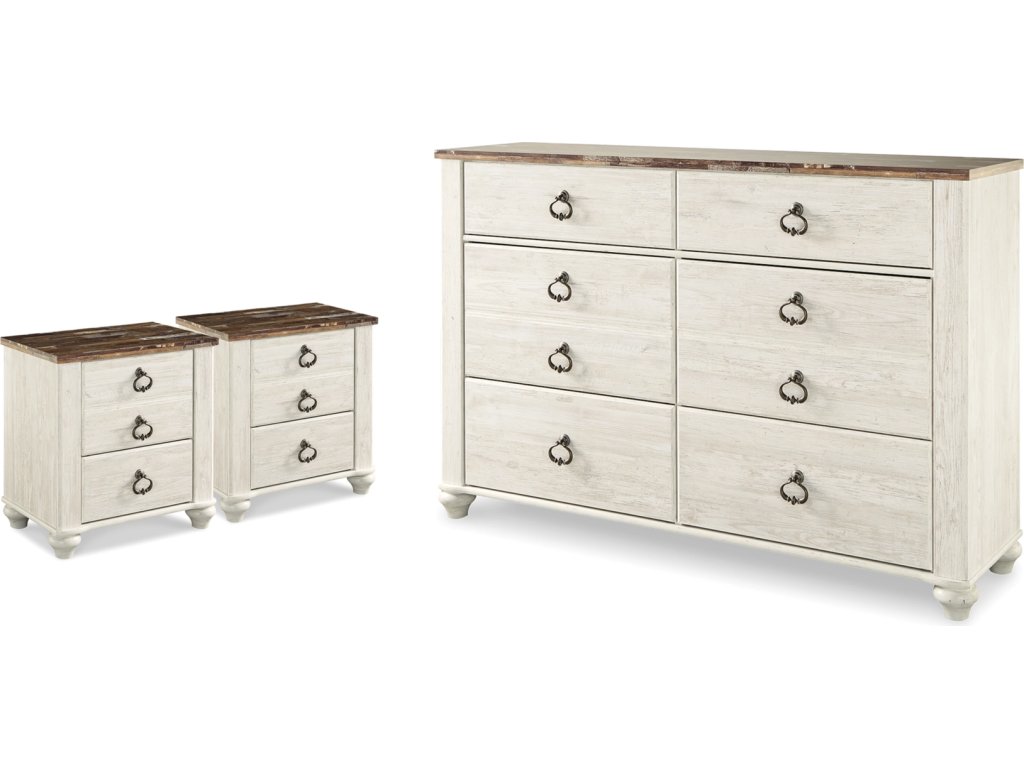 Willowton Dresser and 2 Nightstands - main image