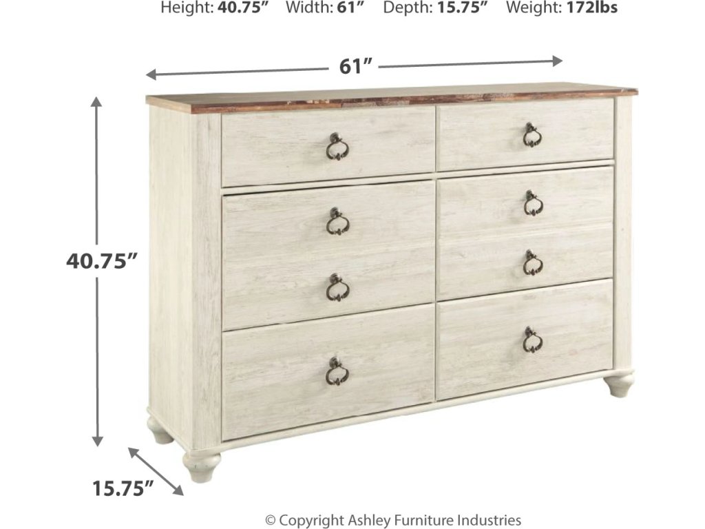 Willowton King Sleigh Bed, Dresser and Nightstand - image 6