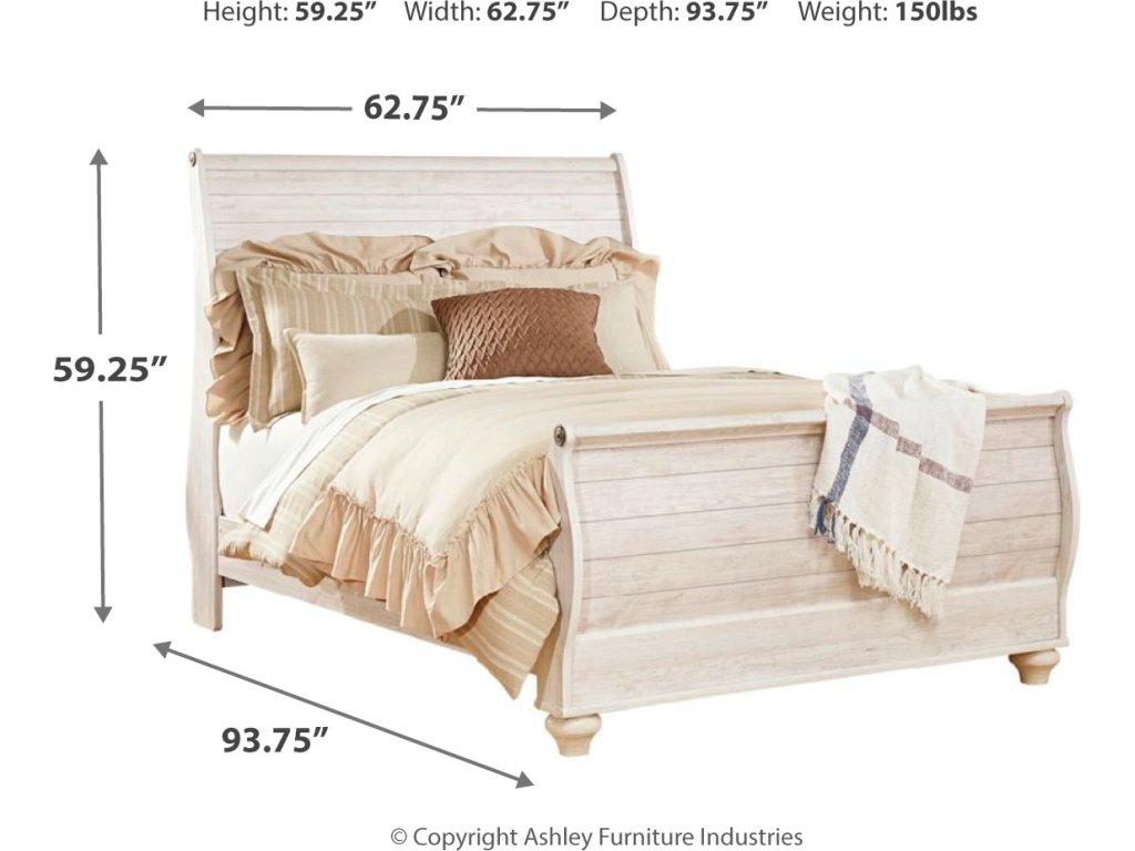 Willowton Queen Sleigh Bed, 2 Dressers, Mirror, Chest and 2 Nightstands - image 7