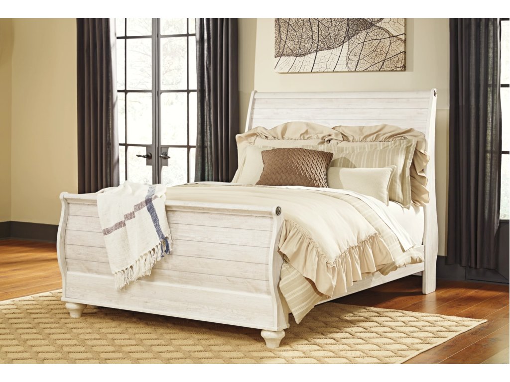 Willowton Queen Sleigh Bed, 2 Dressers, Mirror, Chest and 2 Nightstands - image 12