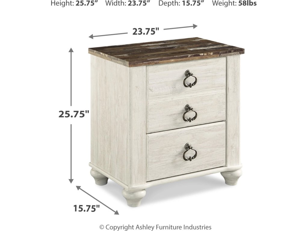 Willowton King Sleigh Bed, Dresser and Nightstand - image 7