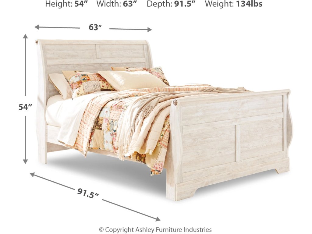 Willowton Queen Sleigh Bed - image 3