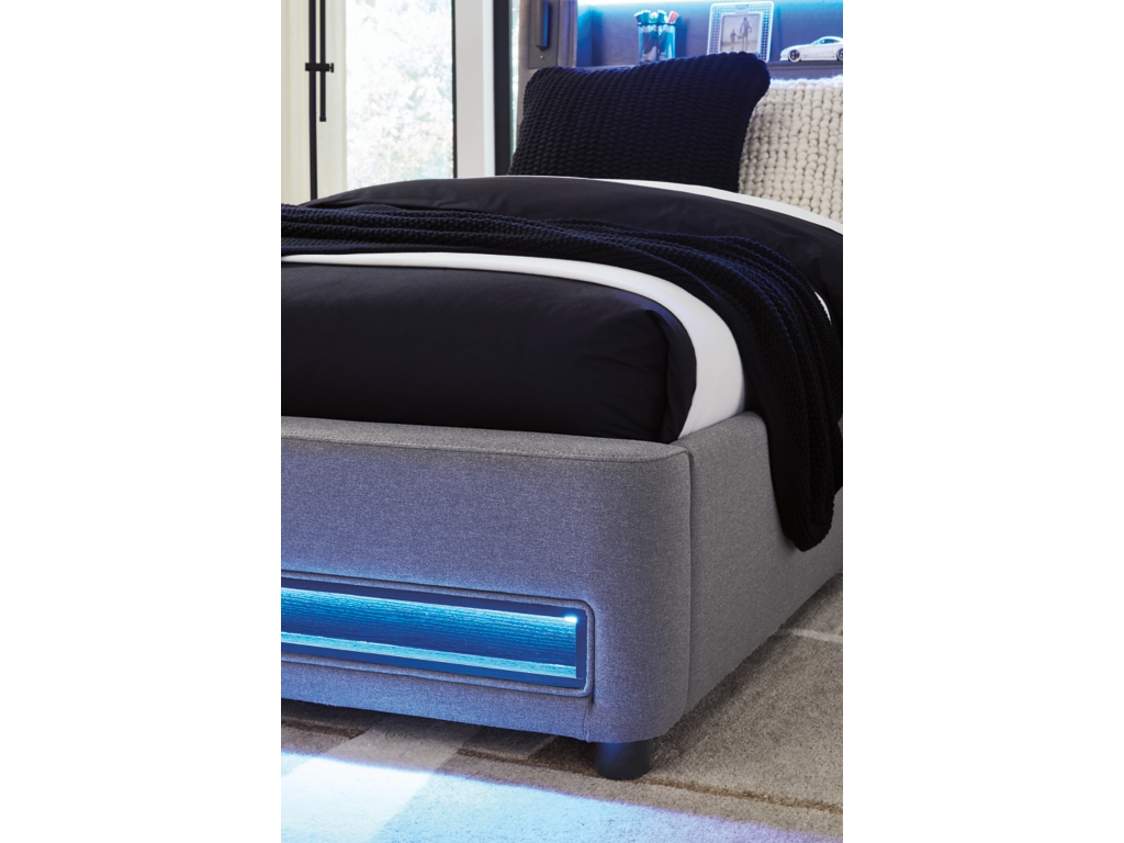 Verishaw Twin Upholstered Bed with Wireless Audio - image 15
