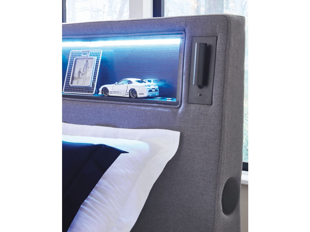 Verishaw Twin Upholstered Bed with Wireless Audio - image 11