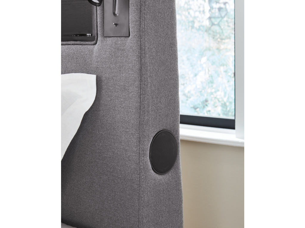 Verishaw Twin Upholstered Bed with Wireless Audio - image 13