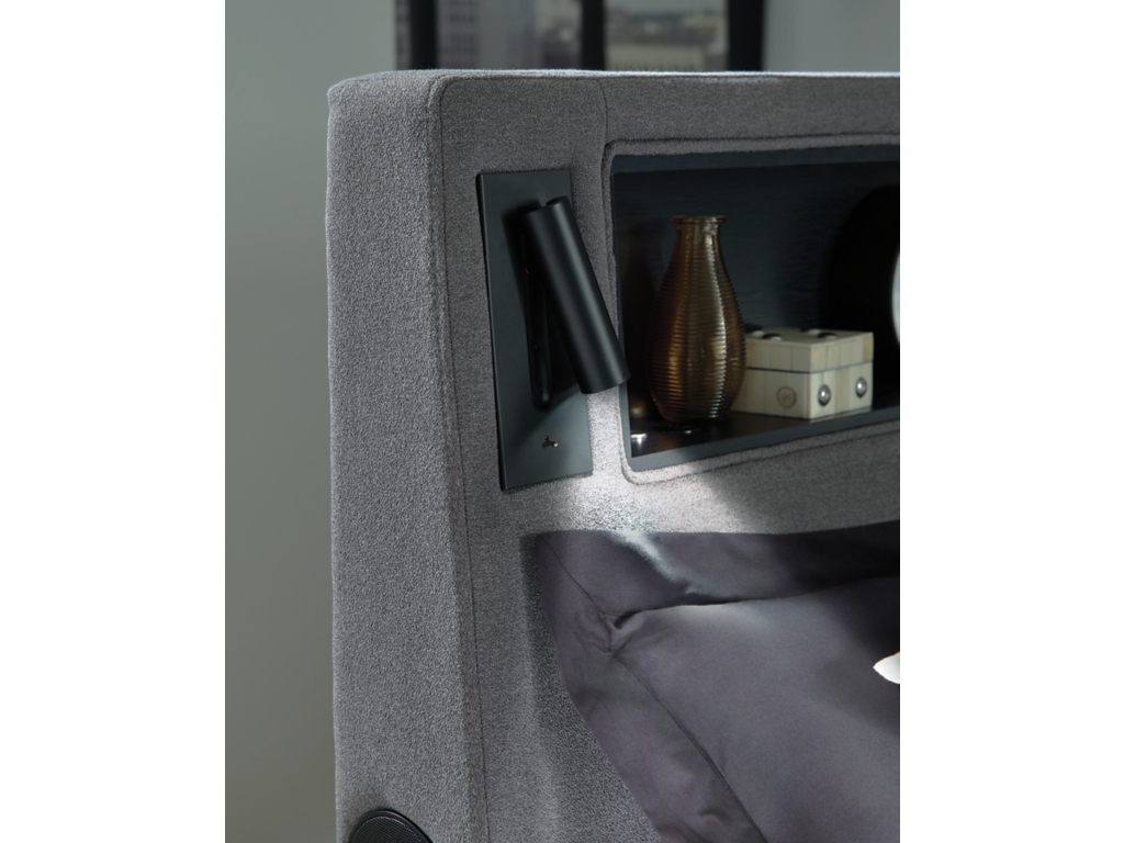 Verishaw King Upholstered Bed with Wireless Audio - image 16
