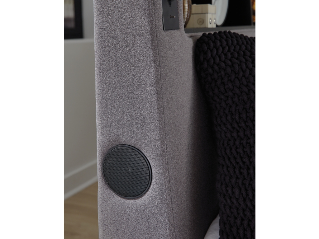 Verishaw King Upholstered Bed with Wireless Audio - image 18