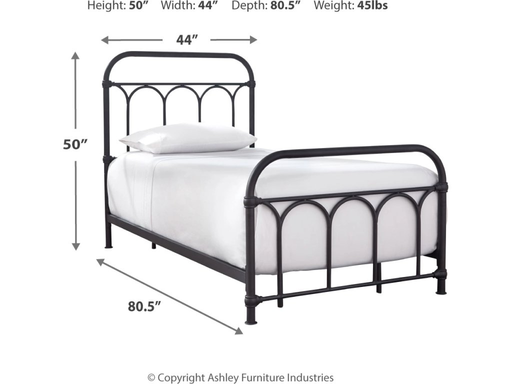 Nashburg Twin Metal Bed - image 3