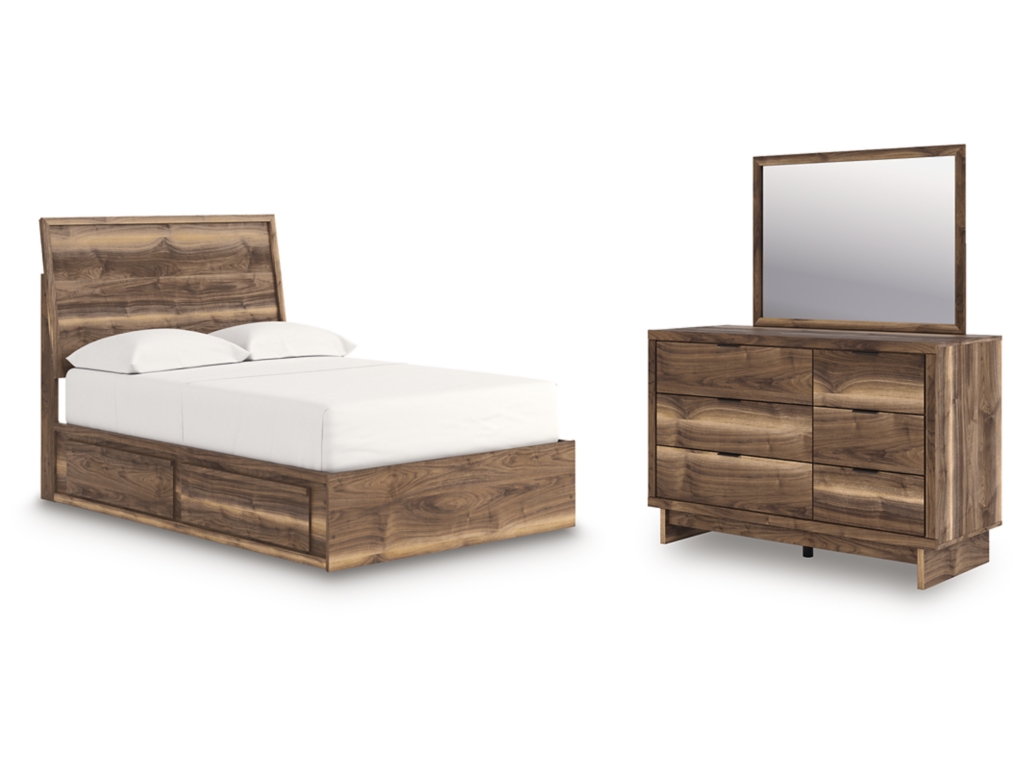 Chirason Full Panel Storage Bed, Dresser and Mirror - main image