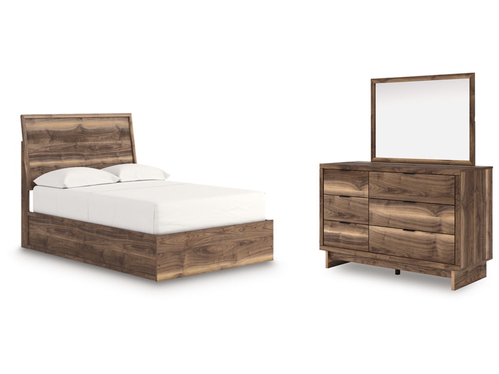 Chirason Full Panel Platform Bed, Dresser and Mirror - main image