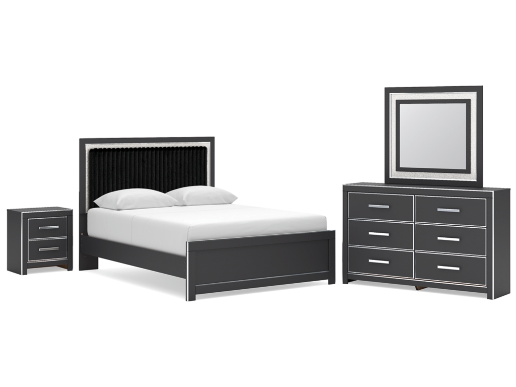 Zuraleus Queen Upholstered Bed, Dresser, Mirror and Nightstand - main image
