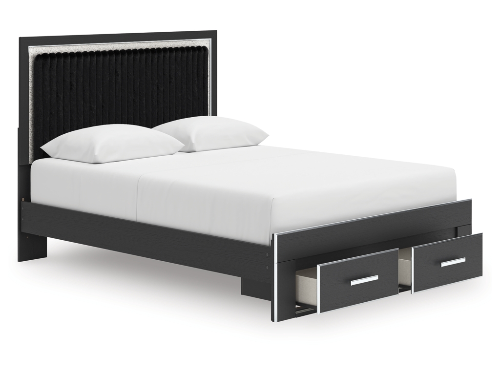 Zuraleus Queen Upholstered Panel Platform Storage Bed, Dresser and Mirror - image 10