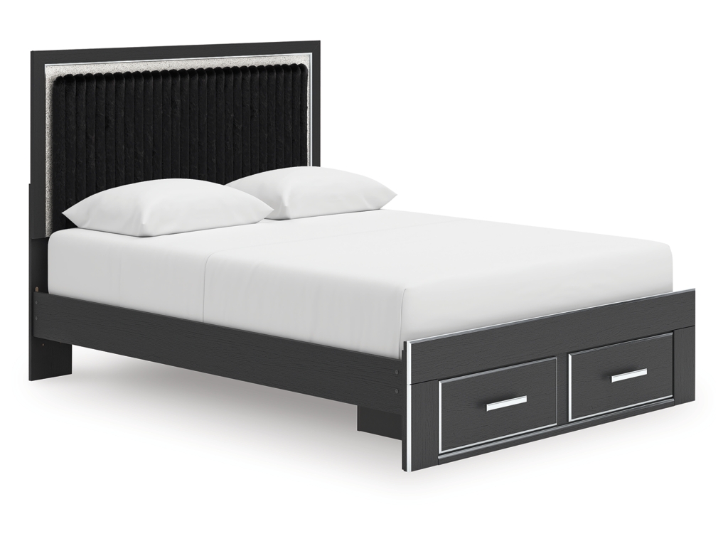 Zuraleus Queen Upholstered Panel Platform Storage Bed, Dresser and Mirror - image 9
