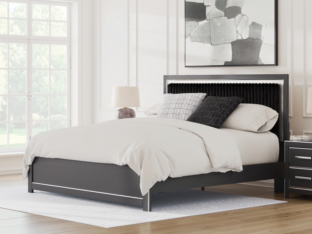 Zuraleus King Upholstered Panel Platform Bed - image 1