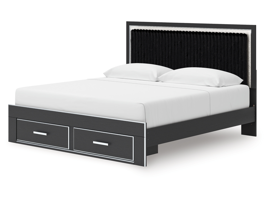 Zuraleus King Upholstered Panel Platform Storage Bed - image 3