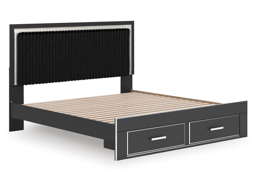 Zuraleus King Upholstered Panel Platform Storage Bed - image 2
