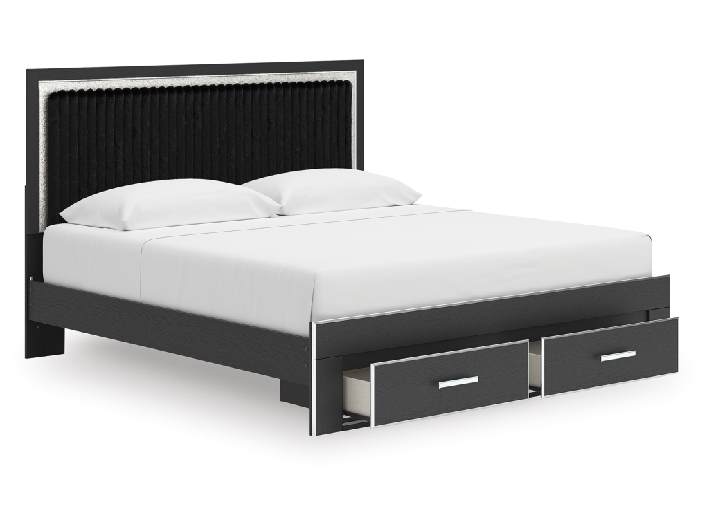 Zuraleus King Upholstered Panel Platform Storage Bed - image 4