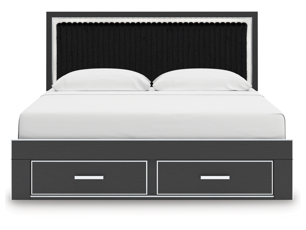 Zuraleus King Upholstered Panel Platform Storage Bed - image 5