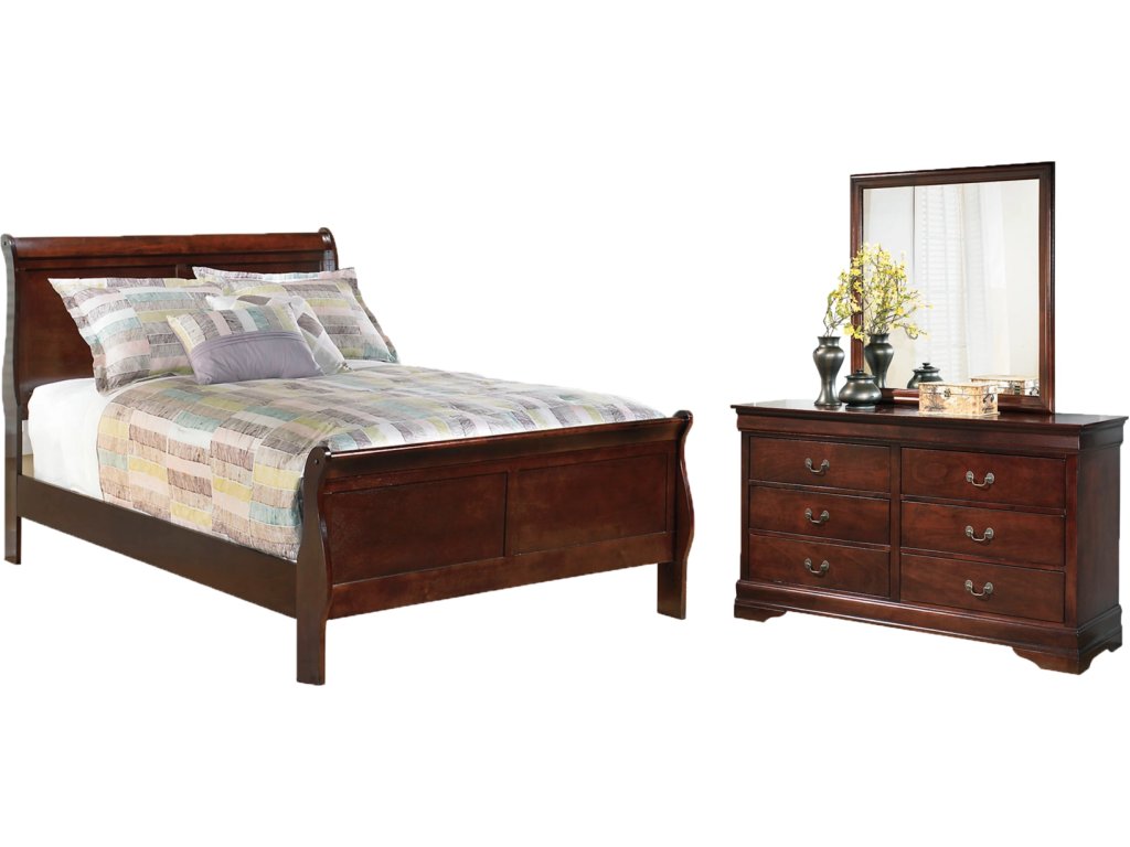 Alisdair Full Sleigh Bed, Dresser and Mirror - main image