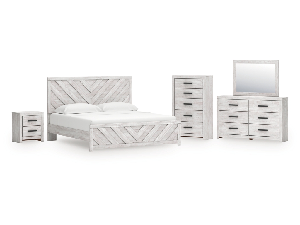Cayboni King Panel Bed, Dresser, Mirror, Chest and Nightstand - main image