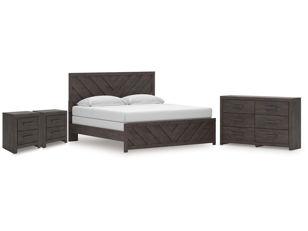 Prendonea King Panel Bed, Dresser and 2 Nightstands - main image