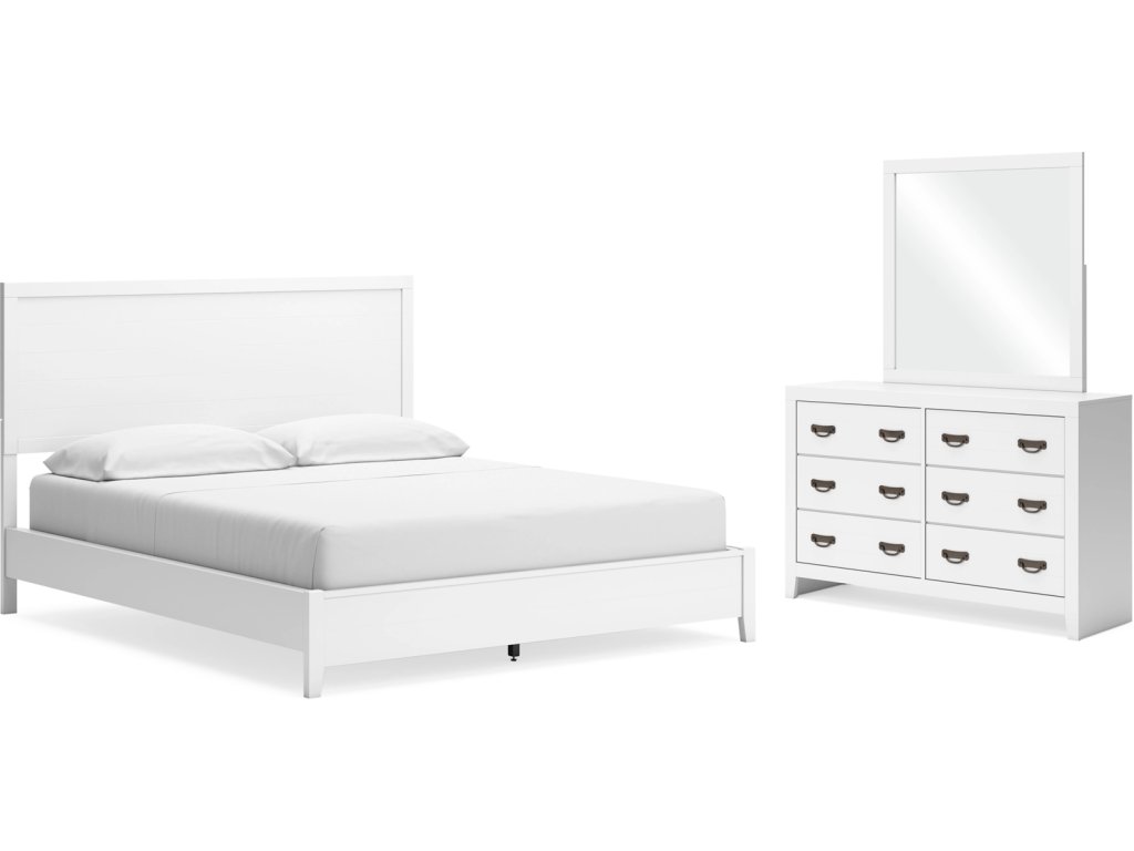 Binterglen California King Panel Bed, Dresser and Mirror - main image