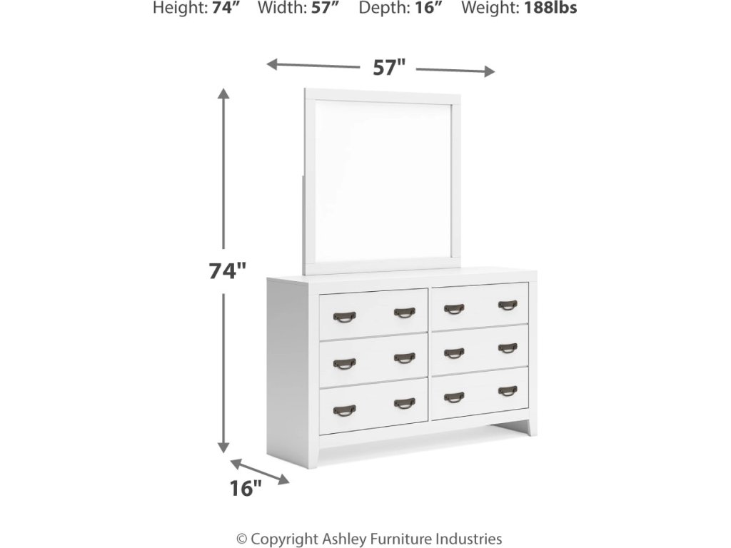 Binterglen Queen Panel Bed, Dresser and Mirror - image 9