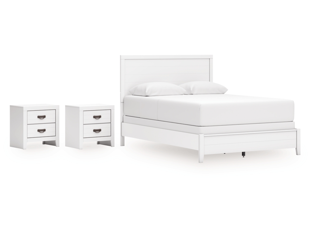 Binterglen Queen Panel Bed and 2 Nightstands - main image