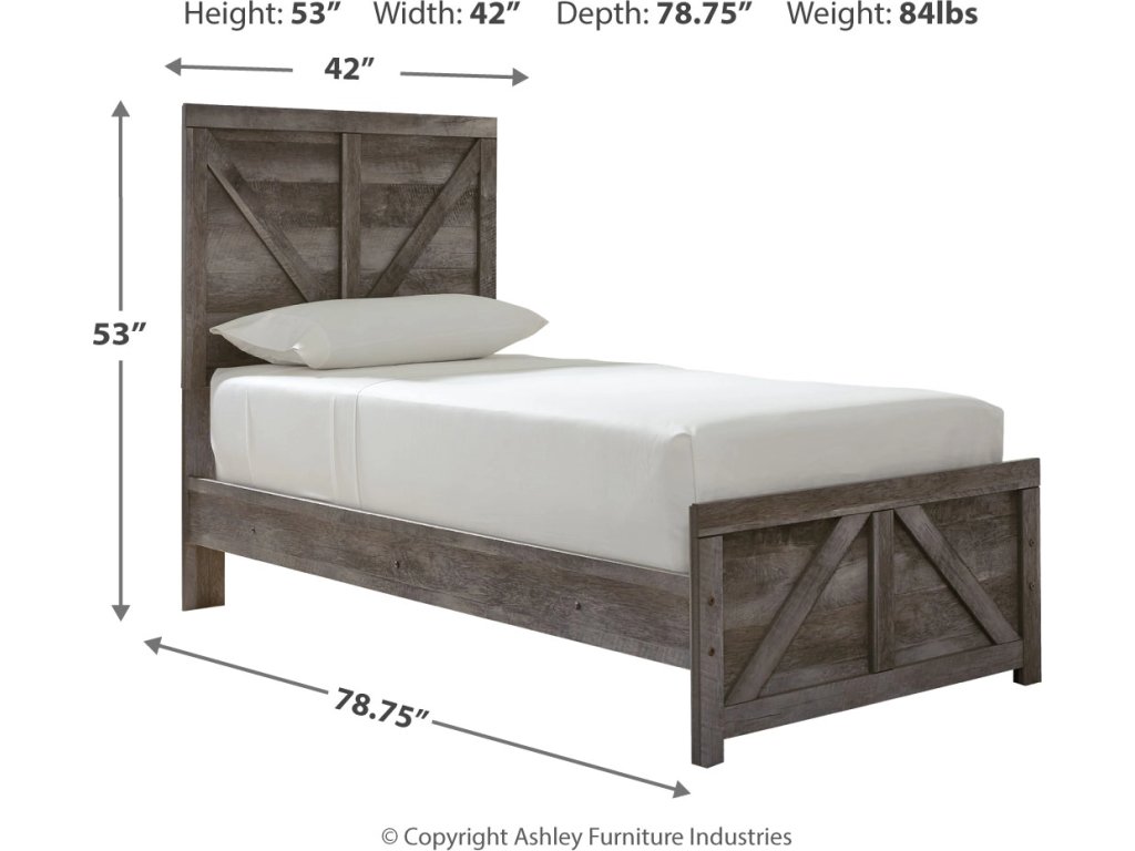 Wynnlow Twin Crossbuck Panel Bed, Dresser and Mirror - image 6