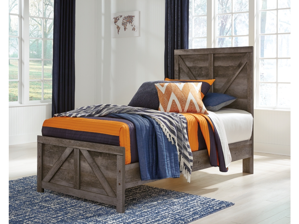 Wynnlow Twin Crossbuck Panel Bed, Dresser and Mirror - image 8