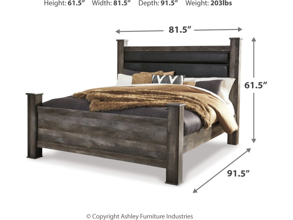 Wynnlow King Poster Bed, Dresser, Mirror and 2 Nightstands - image 5
