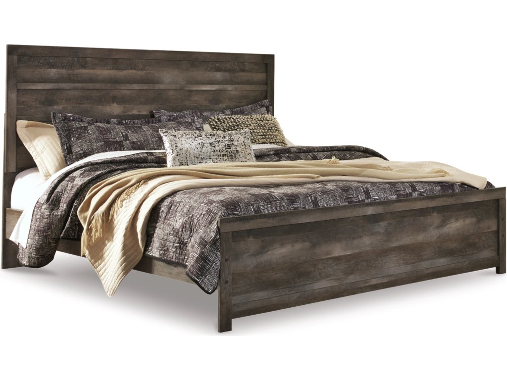 Wynnlow King Panel Bed with Mirrored Dresser and Nightstand - image 2