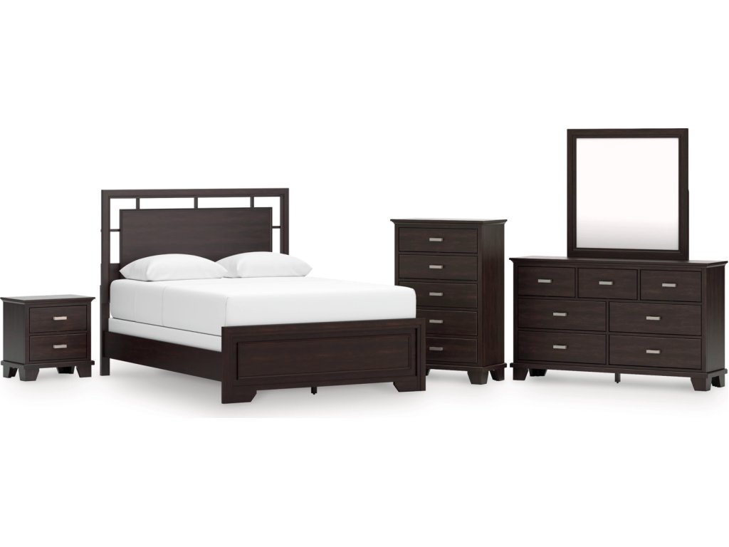 Covetown Queen Panel Bed, Dresser, Mirror, Chest and Nightstand - main image