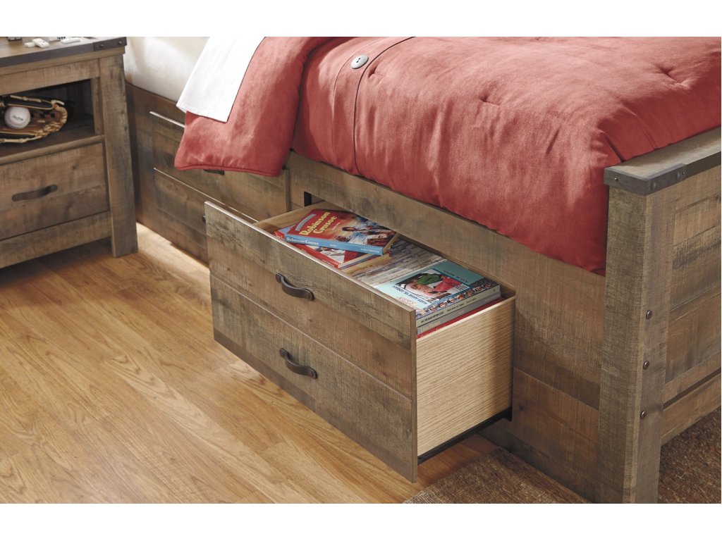 Trinell Twin Bookcase Bed with 2 Storage Drawers - image 3