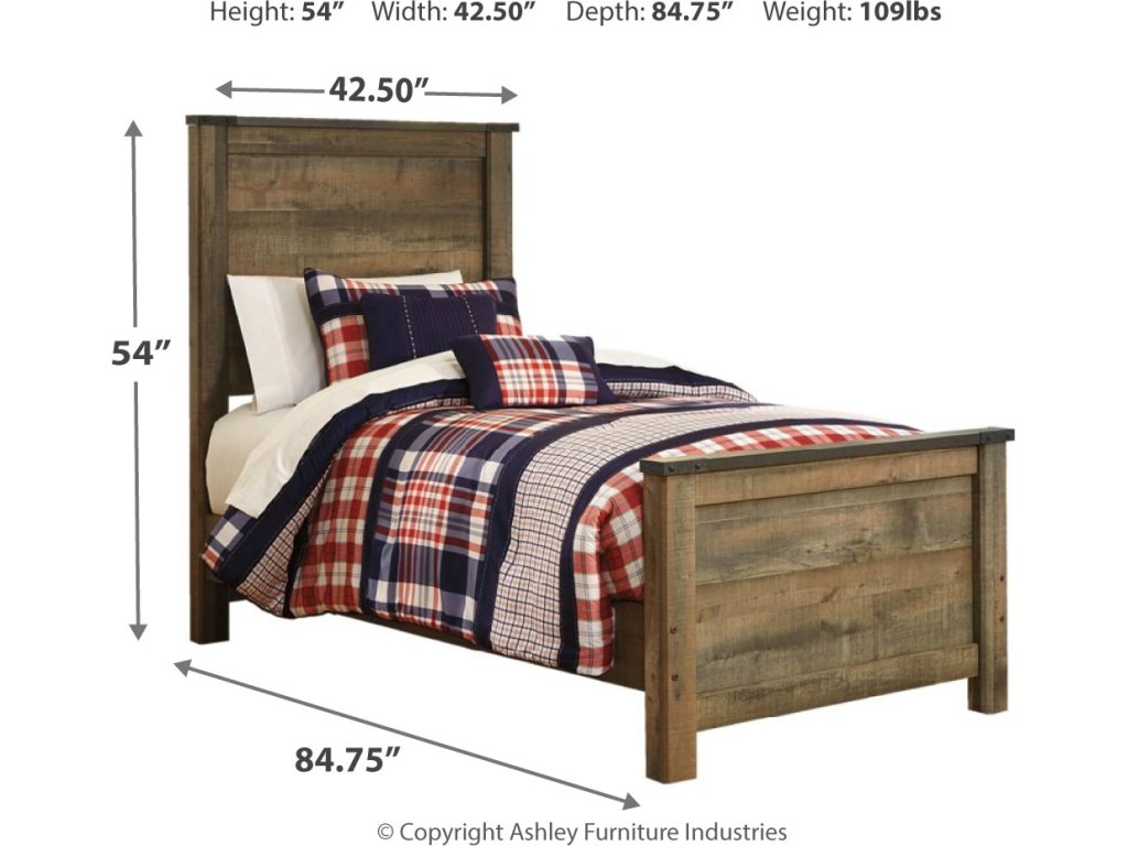 Trinell Twin Panel Bed, Dresser and Mirror - image 3