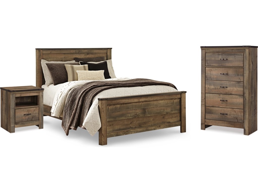 Trinell Queen Panel Bed, Chest and 2 Nightstands - main image